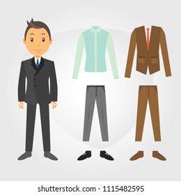 Set of Vector Businessman