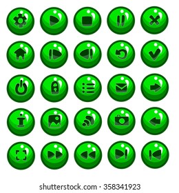 Set of vector button for game design. Mobile elements for ui game.