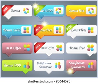 Set of Vector Button - Web Elements