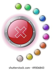 set of vector buttons