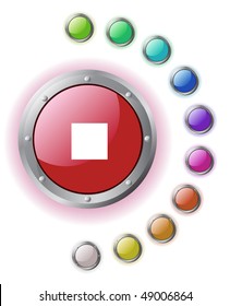 set of vector buttons