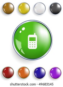 set of vector buttons