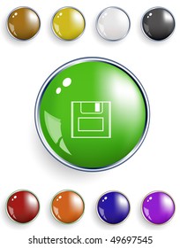 set of vector buttons