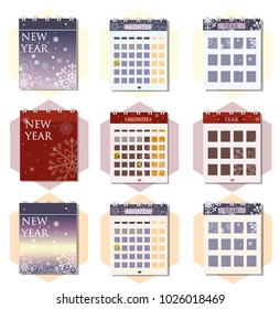 Set Vector Calendar Icon
