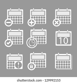 Set of vector calendar icons