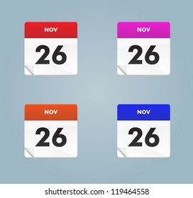 Set of vector calendars. Calendar icon