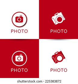 Set of vector camera icons. Vector template for your business.