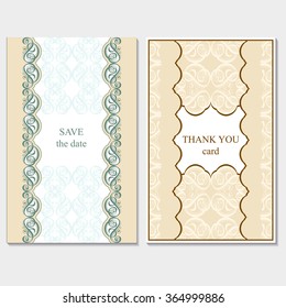 Set of vector card templates