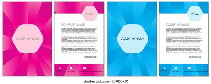 Set vector card templates. 