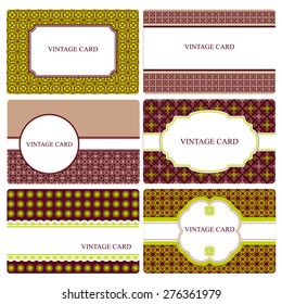 Set of vector card templates. Perfect for invitations and greeting cards for any holiday - Mother's Day, Valentine's Day, wedding, birthday, birth of a child.