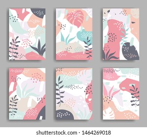 Set of vector cards with abstract ornament