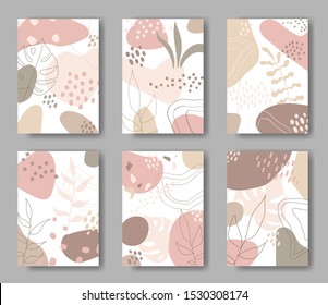 Set of vector cards with abstract ornament