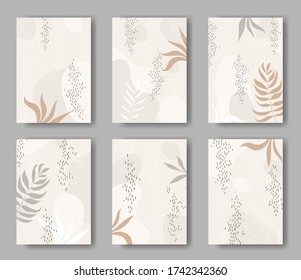Set of vector cards with abstract ornament
