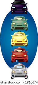 Set of vector cars illustration