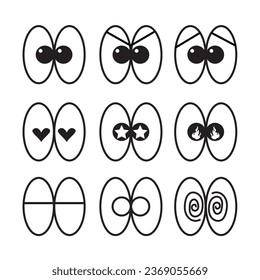 A set of vector cartoon eye.