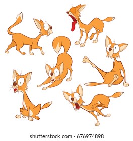 Set of Vector Cartoon Illustration. A Cute Cats for you Design