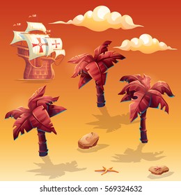 Set of vector cartoon illustration.  For print, create videos or web graphic design, user interface, card, poster.
