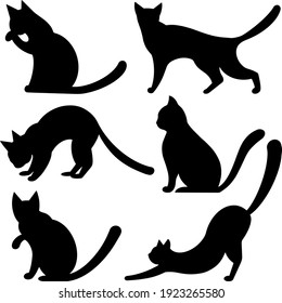 シルエット 座る 猫 のイラスト素材 画像 ベクター画像 Shutterstock