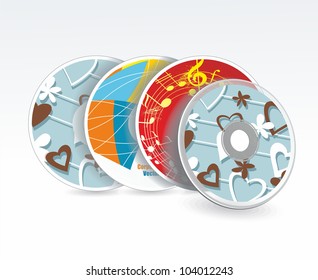 Set of vector cd cover design template design.