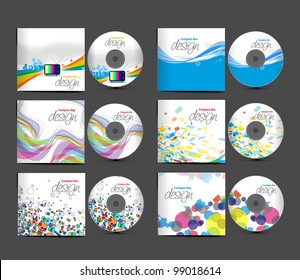 Set of vector cd cover design template design.