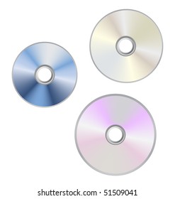 set of vector cd illustration