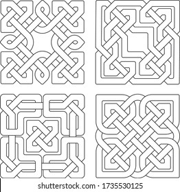 Set of vector celtic knots