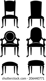 Set of vector chairs