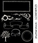 set of vector chalkboard design elements - Chalkboard 1