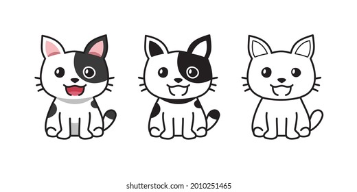 conjunto de dibujos animados de personajes vectoriales para el diseño.