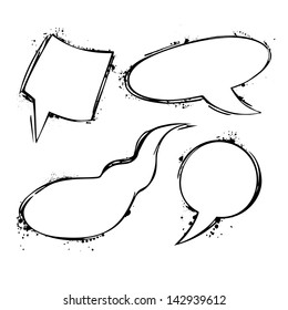 Juego de burbujas de tinta de charla vectorial