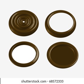 Set of vector chocolate bar on a white background