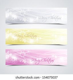 Set of vector Christmas banner 