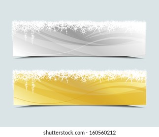 Set of vector Christmas banner 