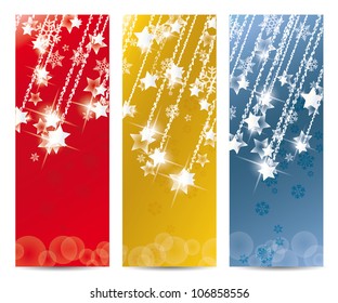 Set of vector Christmas banner and for the new year