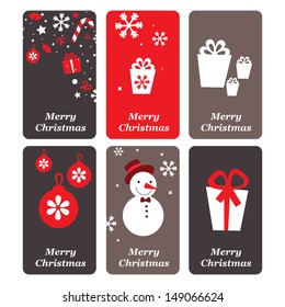 A set of vector Christmas cards