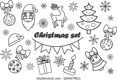 
Juego de iconos de navidad vectorial
