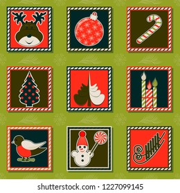 Set of vector christmas illustrations. Can be used as Christmas cards, invitation, flyer