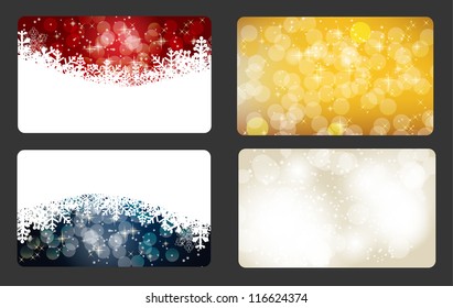 Set of vector christmas / New Year banners (cards)