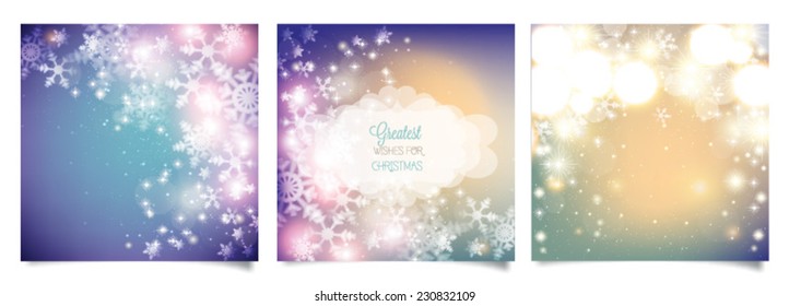 Set of vector Christmas / New Year banners