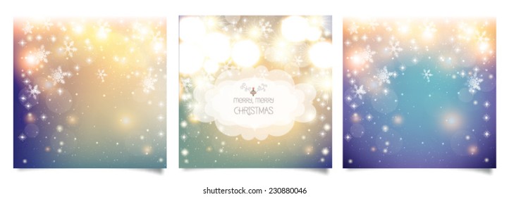 Set of vector Christmas / New Year banners