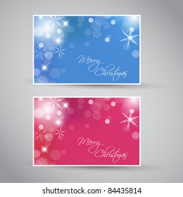 Set of vector christmas / New Year banners 2012 (blue and purple)