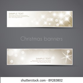 Set of vector christmas / New Year horizontal banners 2012