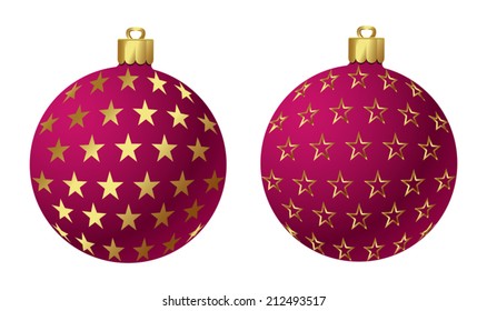 A set of Vector Christmas ornaments/ Balls. Eps 10. Easy to Edit.