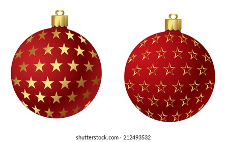 A set of Vector Christmas ornaments/ Balls. Eps 10. Easy to Edit.