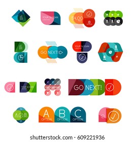 Set of vector circle business infographic templates. Colorful elements