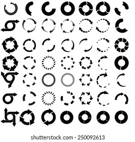 Set of Vector Circular Arrows. Refresh Icons .