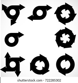 Set of Vector Circular Arrows. Refresh Icons .