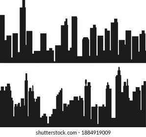 Set Vector Cities Silhouette Stock Vector (Royalty Free) 1884919009 ...