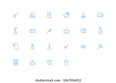 set of vector cleaning icons
