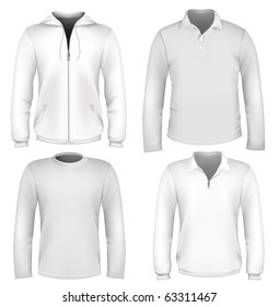 Set of vector clothes design template.